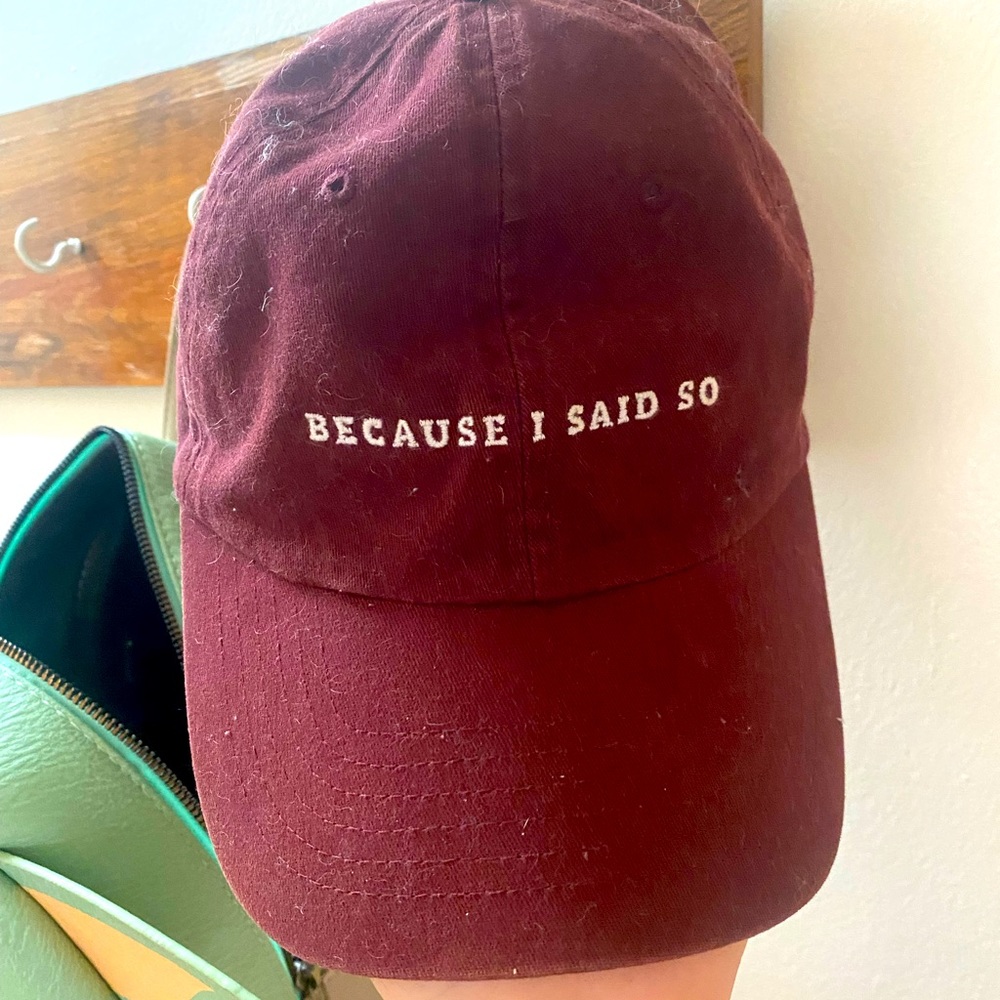 Super cute “because I said so” hat!